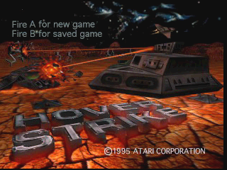 Hover Strike title screen for Jaguar